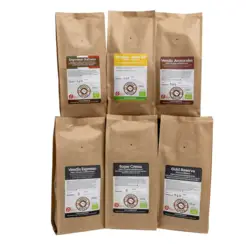 Vendiakaffe - Friskristet espressotasterpakke 6 x 250gr. Alle økologiske,